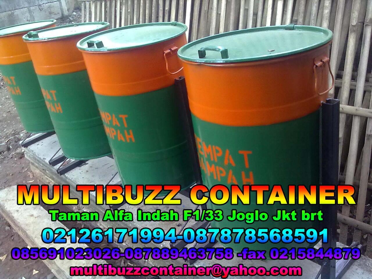 Terjual tong sampah drum besi dan tong sampah plastik dan 