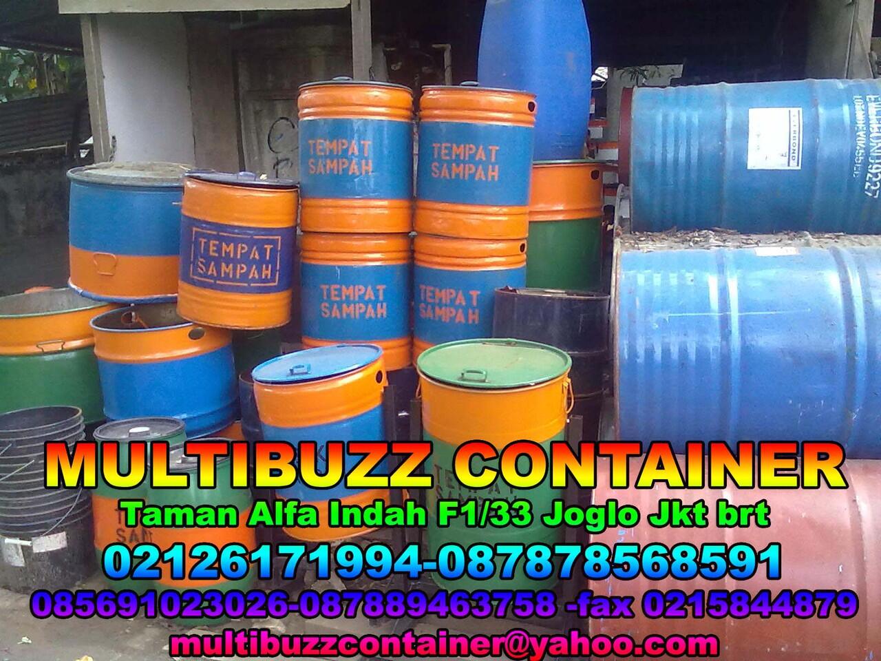 Terjual tong sampah drum besi dan tong sampah plastik dan 