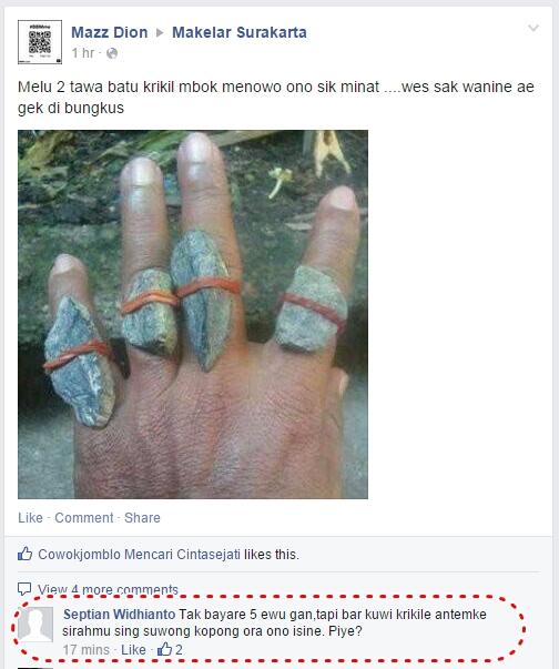 gila ! akibat gak mampu beli batu !