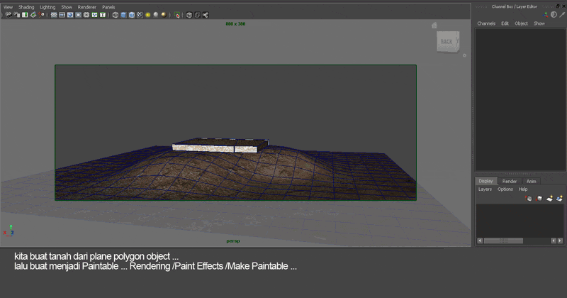 Maya nya gan ... basic Paint Effects, attribute editor ...