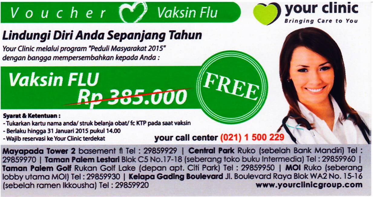 &#91;BAKSOS&#93; Vaksinasi Influenza Gratis