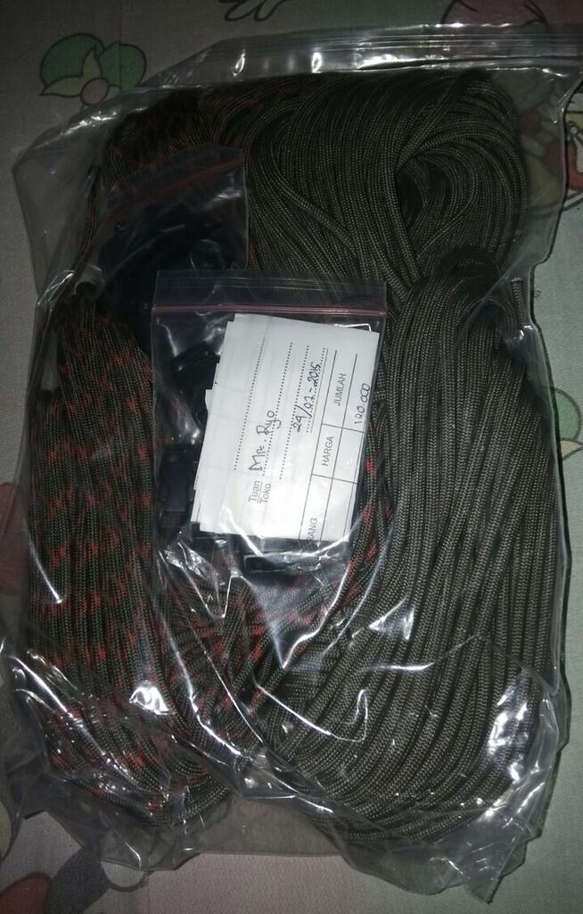 Terjual Jual Tali  Paracord berbagai warna untuk kerajinan  