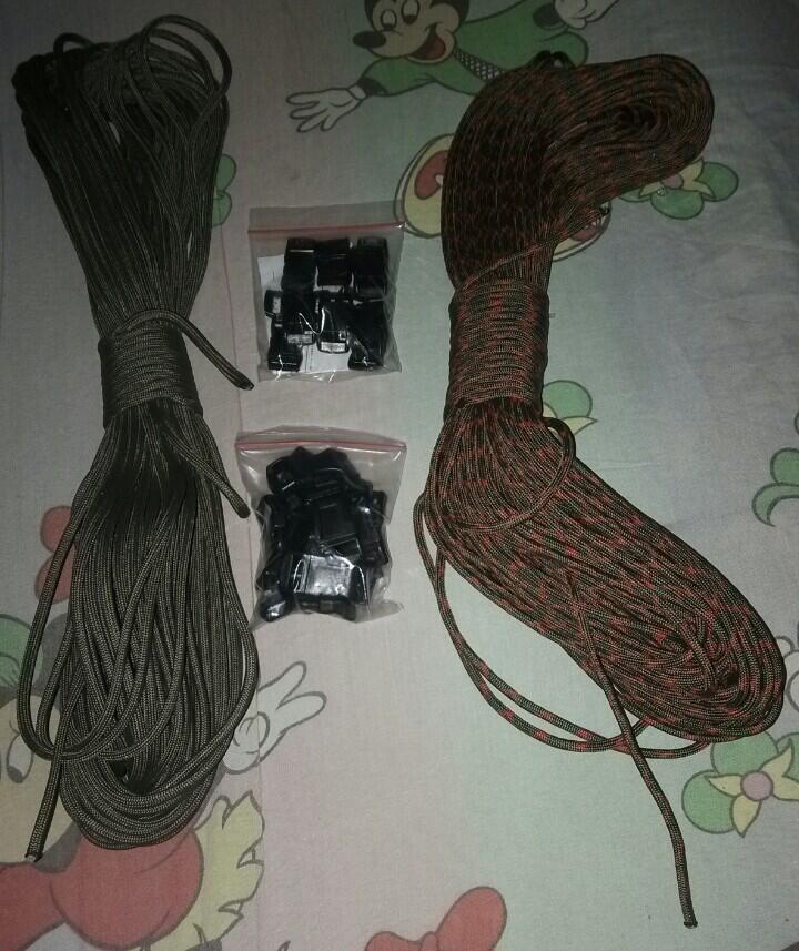 Jual Tali Paracord berbagai warna untuk kerajinan Tali Temali