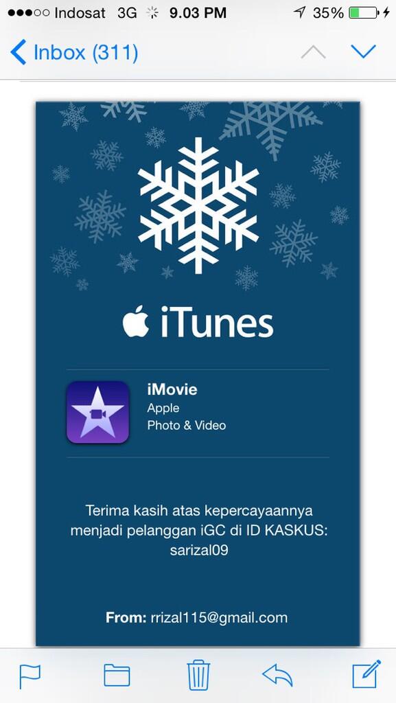 iTunes Gift Card Indonesia (Bandung)