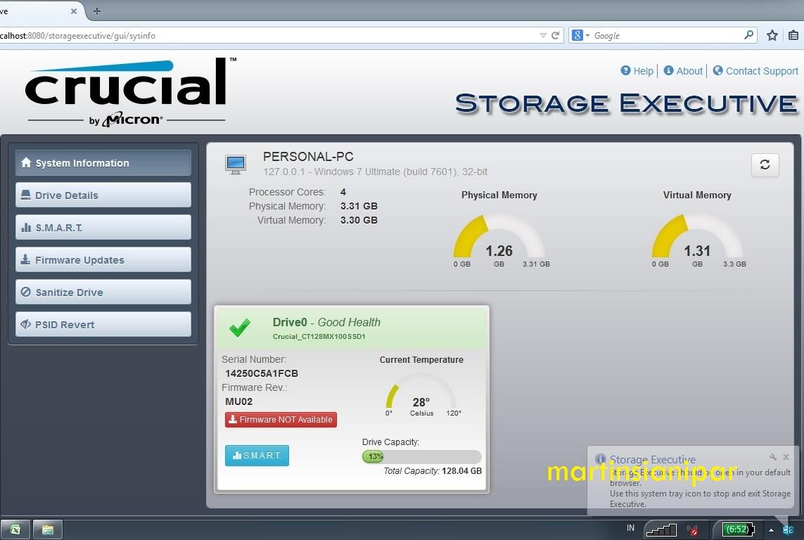 &#91;SSD&#93; Test Singkat Crucial MX100 128Gb Solid State Drive