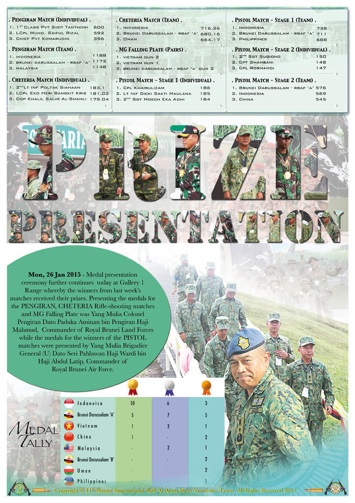 TNI juara 1 menembak BISAM 2015 Brunei