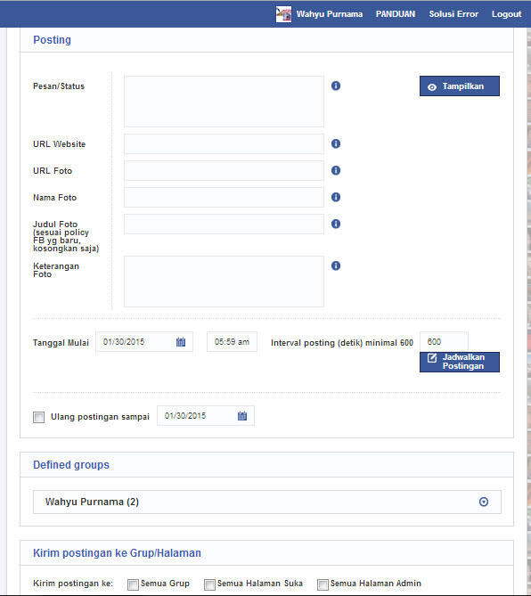 REKOMENDASI : APLIKASI PROMO FB OTOMATIS UNTUK TOKO ONLINE