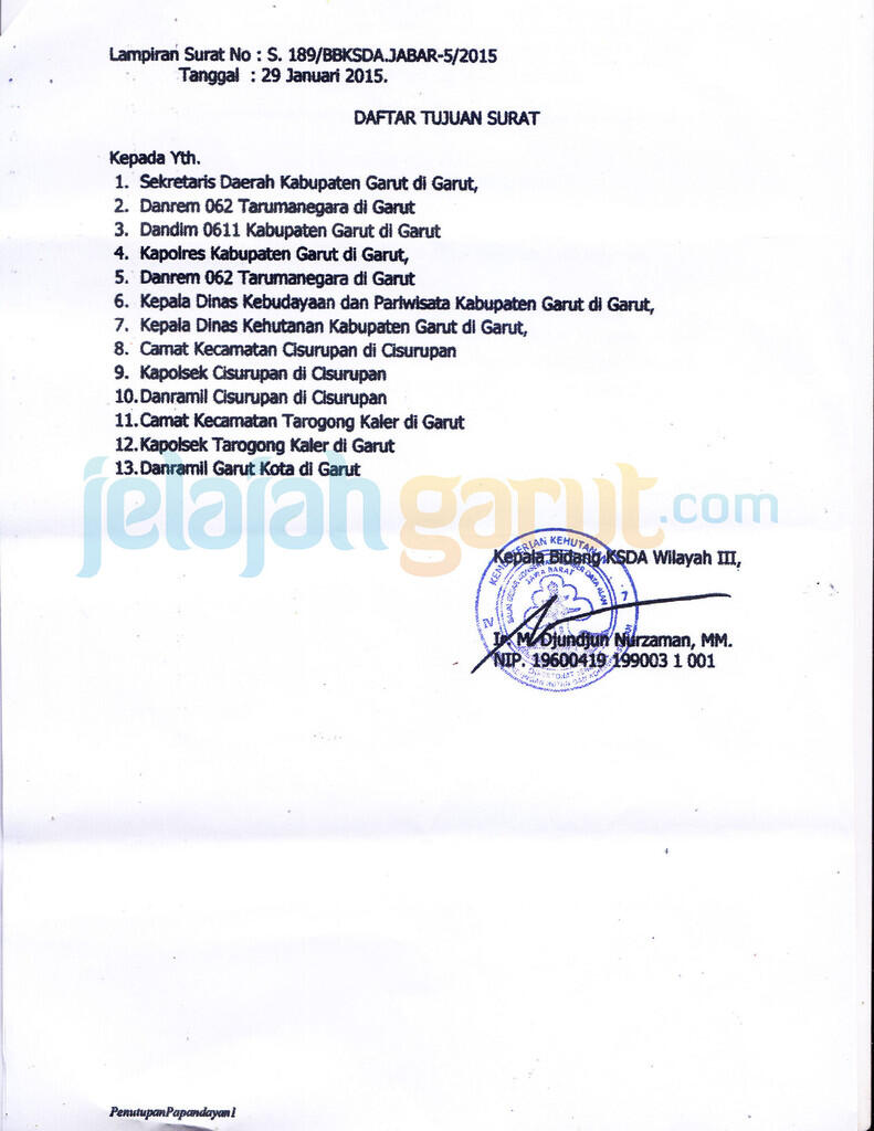 (Resmi) Penutupan TWA Gunung Papandayan dan TWA Gunung Guntur 2 Feb - 31Maret 2015