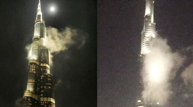Gedung Tertinggi di Dunia Burj Khalifa Terbakar?
