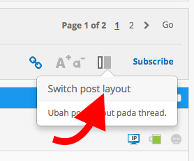 Feature baru - Switch post layout !