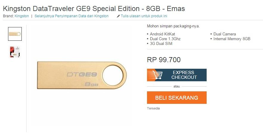 Ada yang mau, Flasdisk dengan Android Kitkat???