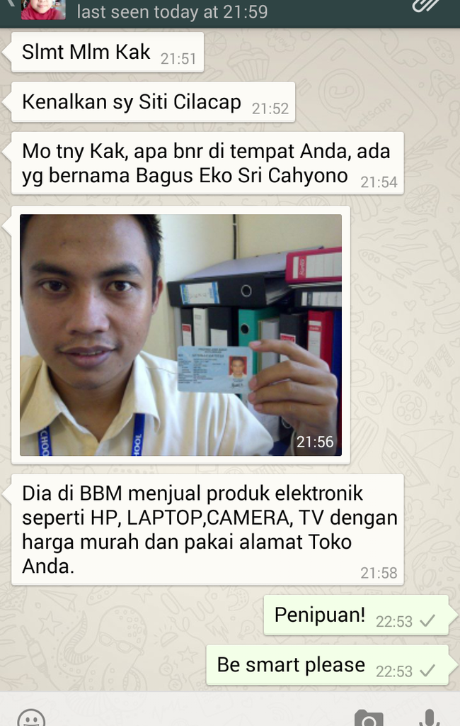 AWAS!!! MARAK PENIPUAN PRODUK ELEKTRONIK MENYALAHGUNAKAN NAMA &amp; ALAMAT TOKO ORG LAIN