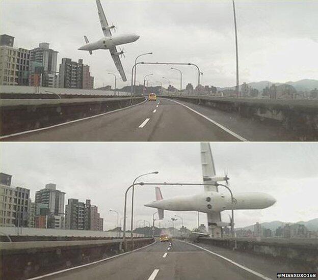 Sebelum Jatuh, Pesawat TransAsia Terekam dari Dekat 