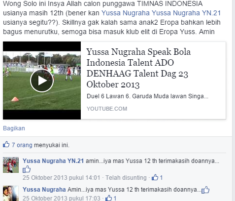 Yussa Nugraha Pesepak Bola Cilik Ramah Asal Solo Di Akademi Robbin Van Persie