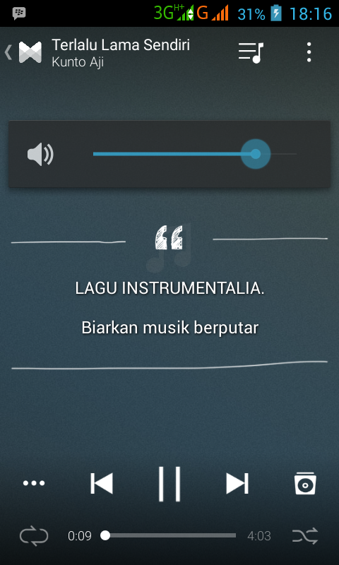 PEMBERITAHUAN NGAKAK APLIKASI MUSIK ANDROID
