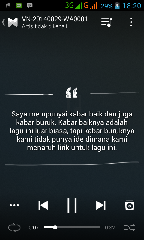 PEMBERITAHUAN NGAKAK APLIKASI MUSIK ANDROID
