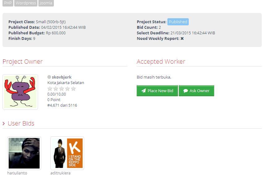 &#91;LOWONGAN FREELANCE&#93; Modifikasi plugin wordpress &amp; joomla