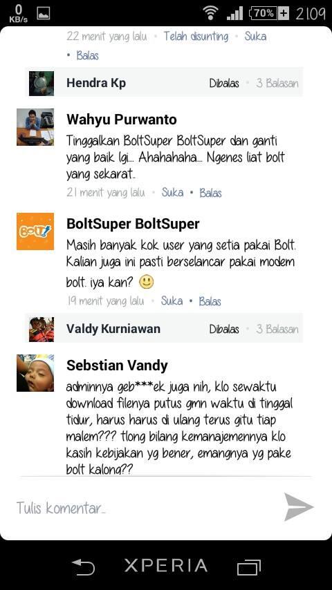 Perusahaan Boltsuper4G Bunuh Diri KAH?? lol