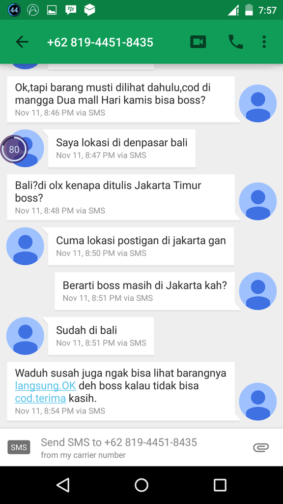 Penipuan di toko online OLX.co.id