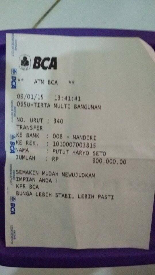 Surat Terbuka Buat Pemegang Bank Rek Mandiri 1010007003815 a/n PUTUT HARYO SETO