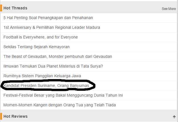 Kandidat Presiden Suriname, Orang Banyumas