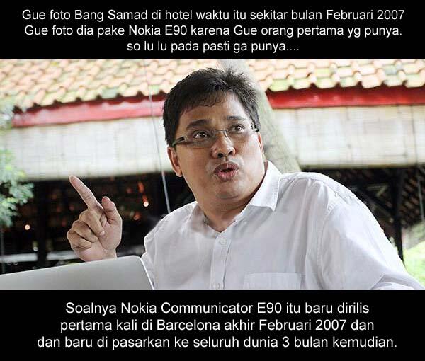 Zainal Tahir orang pertama yg punya Nokia E90 di indonesia sebelum di rilis
