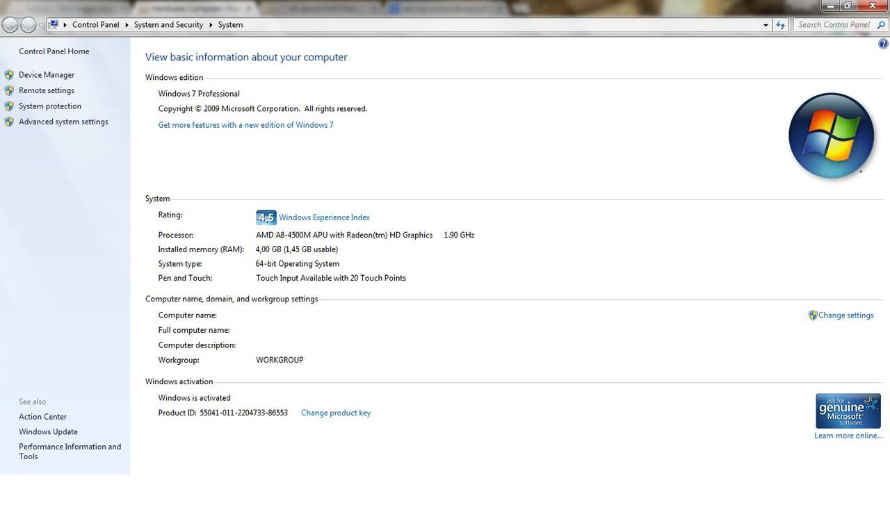 &#91;HELP&#93; RAM laptop 4gb tapi cuma 1,45gb usable