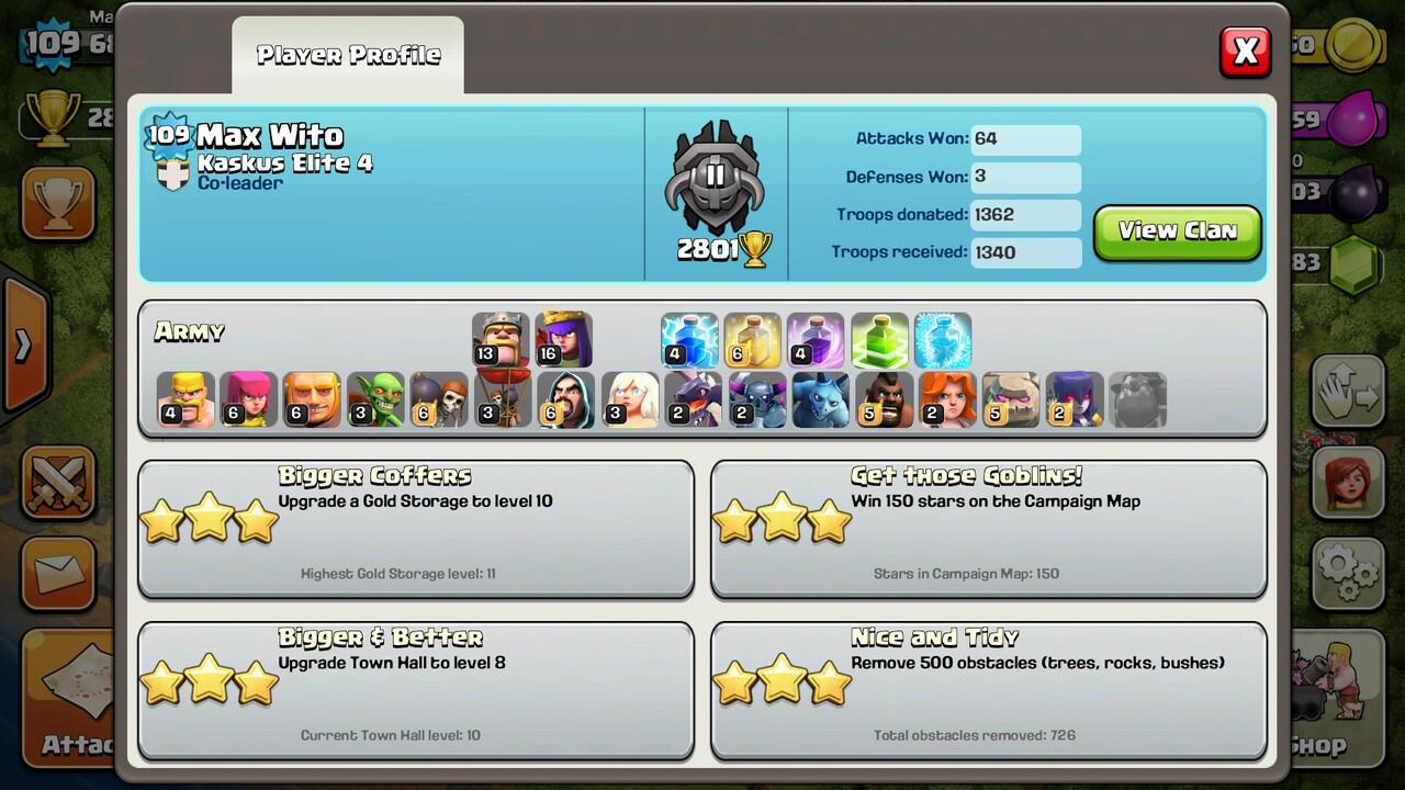 ID COC Level 97-jalan trus... TH9 Max Deff..