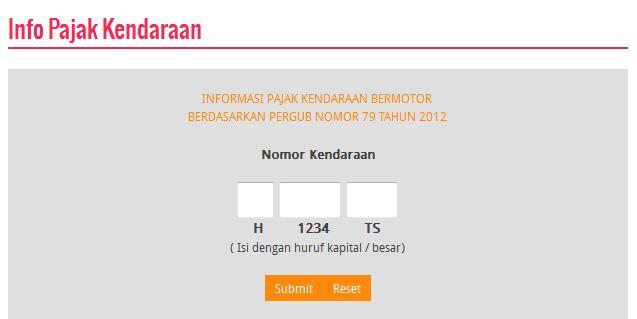 &#91;Shared&#93; Cara Cek Pajak Kendaraan Bermotor &amp; Twitter Samsat Se Jawa Tengah 