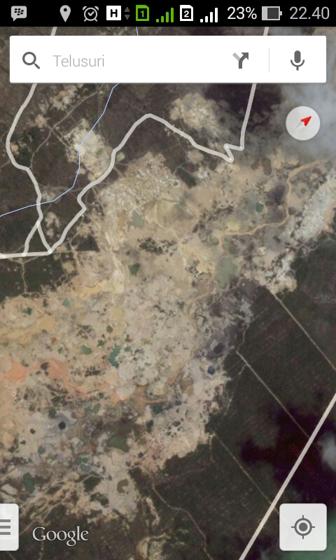 dahsyatnya bekas ledakan bom di liat dri google map