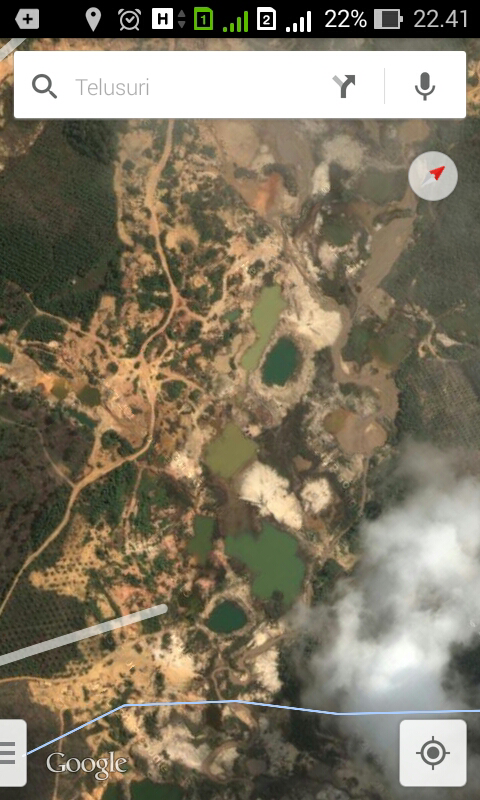 dahsyatnya bekas ledakan bom di liat dri google map