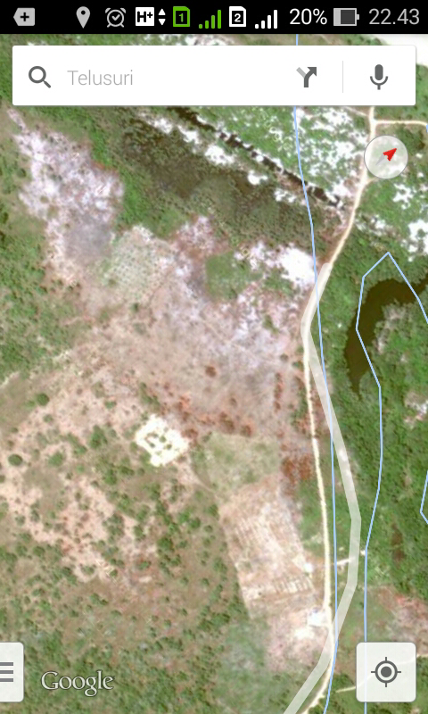 dahsyatnya bekas ledakan bom di liat dri google map