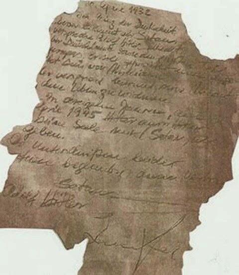 Surat Perjanjian Adolf Hitler dengan Iblis Ditemukan