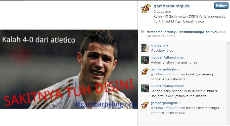 Gambar Meme Lucu Efek Akibat Kekalahan 4-0 Real Madrid