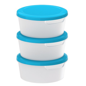Kotak makan IKEA PRUTA17 set, transparan, hijau