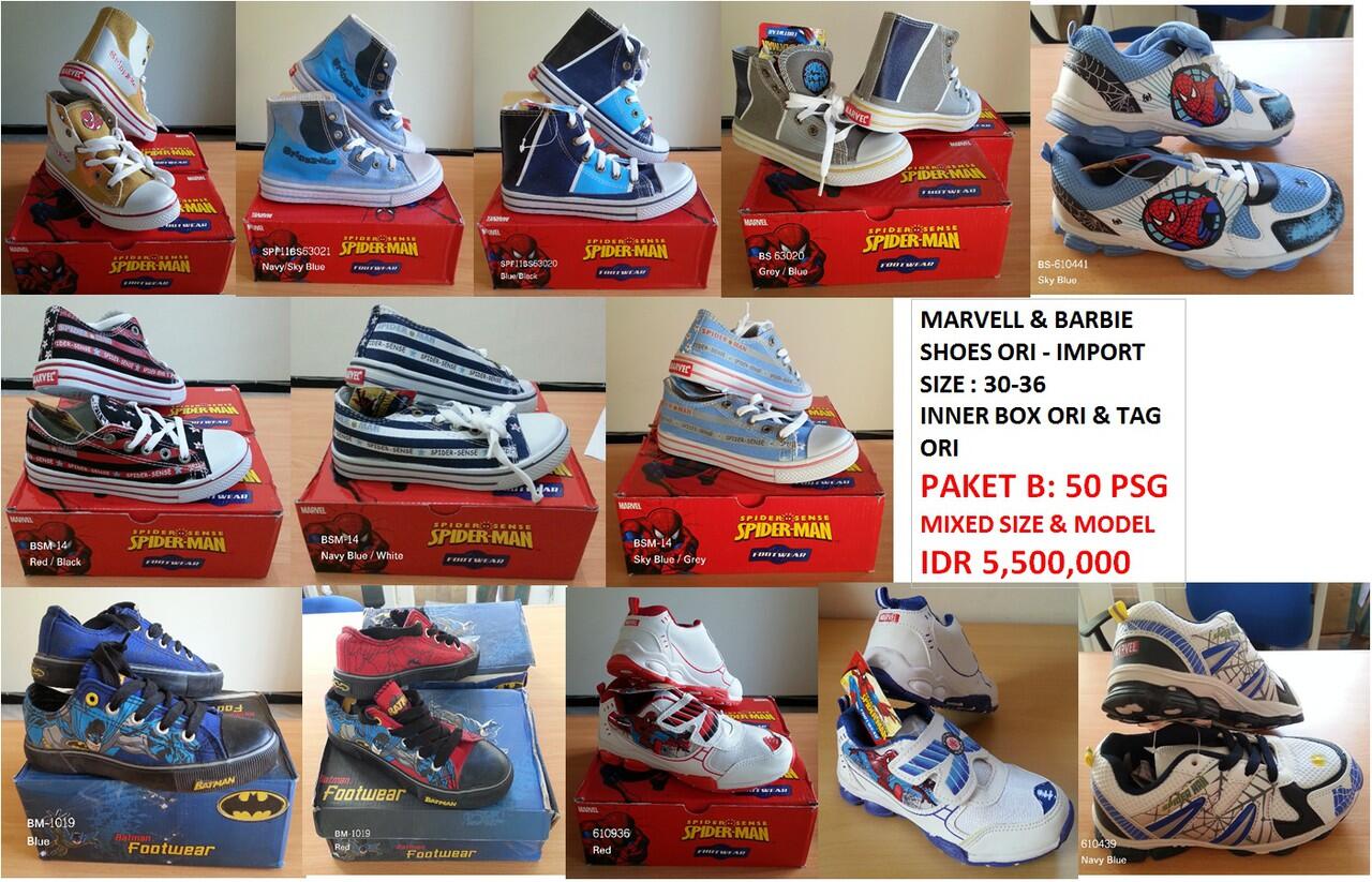 DICARI RESELLER /DROPHIP SEPATU IMPORT ORI SPIDEY ,BARBIE DIJAMIN KUALITAS OK...