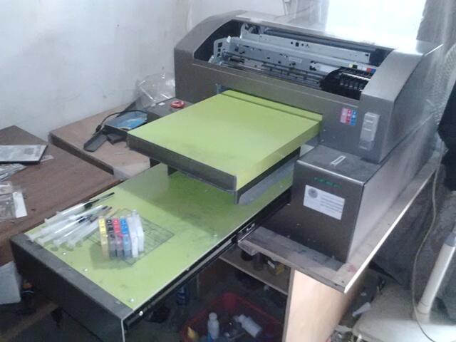 Usaha percetakan kaos dengan desain sendiri menggunakan printer DTG A3+