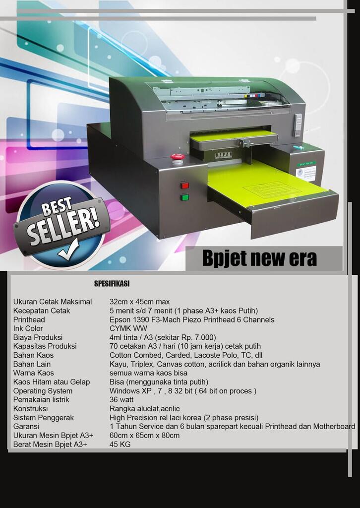 Usaha percetakan kaos dengan desain sendiri menggunakan printer DTG A3+