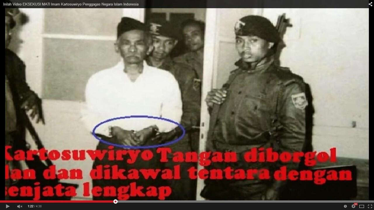 Sejarah dan Video EKSEKUSI MATI Imam Kartosuwiryo Penggagas Negara Islam Indonesia !