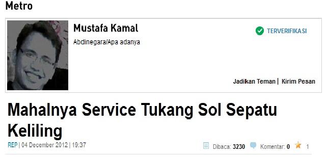 Jangan Sepelekan Penghasilan Tukang Sol Sepatu Keliling  