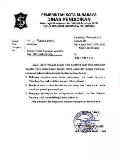 Selain Surabaya, Depok Juga Larang Perayaan Valentine di Sekolah