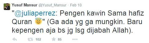 Artis Seksi Jupe yang 'Pengen kawin Sama hafiz Quran', Ini Tanggapan Yusuf Mansur