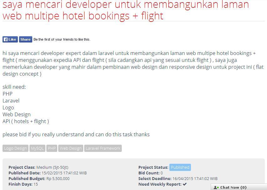 &#91;LOWONGAN FREELANCE&#93;saya mencari developer untuk membangunkan laman web multipe 