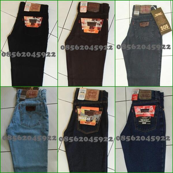 Celana Jeans Levis 505 Size 28-44,Wrangler,Lois Standar&Skinny