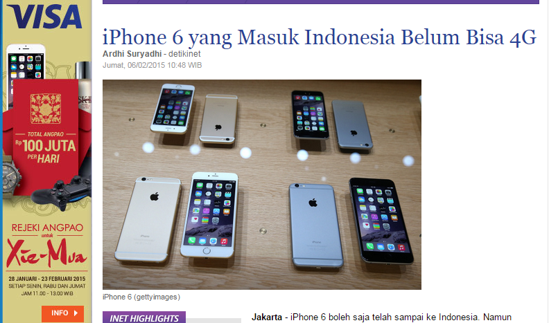 iPhone 6 Resmi Beneran Tdk Bisa 4G LTE ya