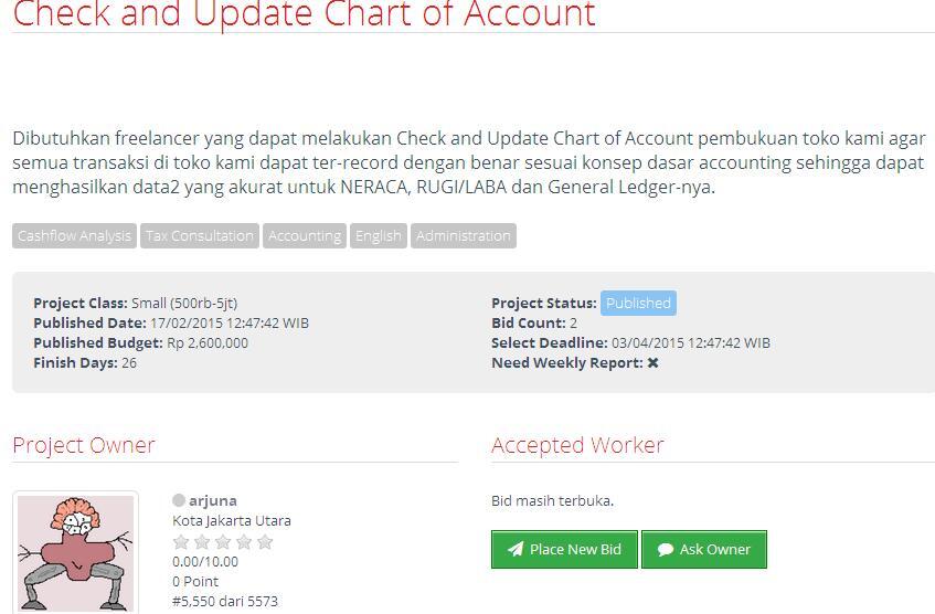 &#91;LOWONGAN FREELANCE&#93; Check and Update Chart of Account 
