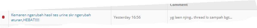Kemaren ngerubah hasil tes urine skr ngerubah aturan,HEBAT!!!!!