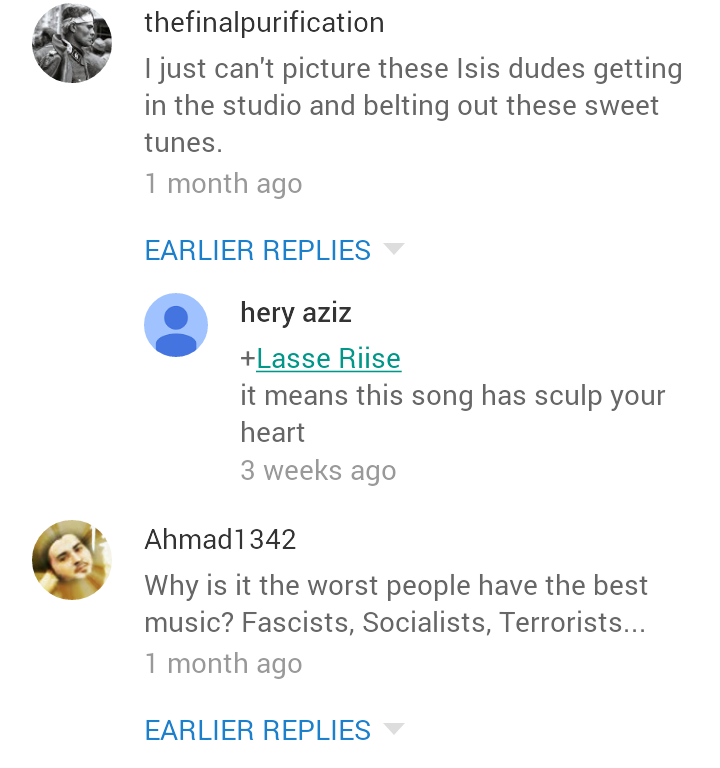 (No sara) wow ternyata lagu isis keren gan banyak di sukai org bule
