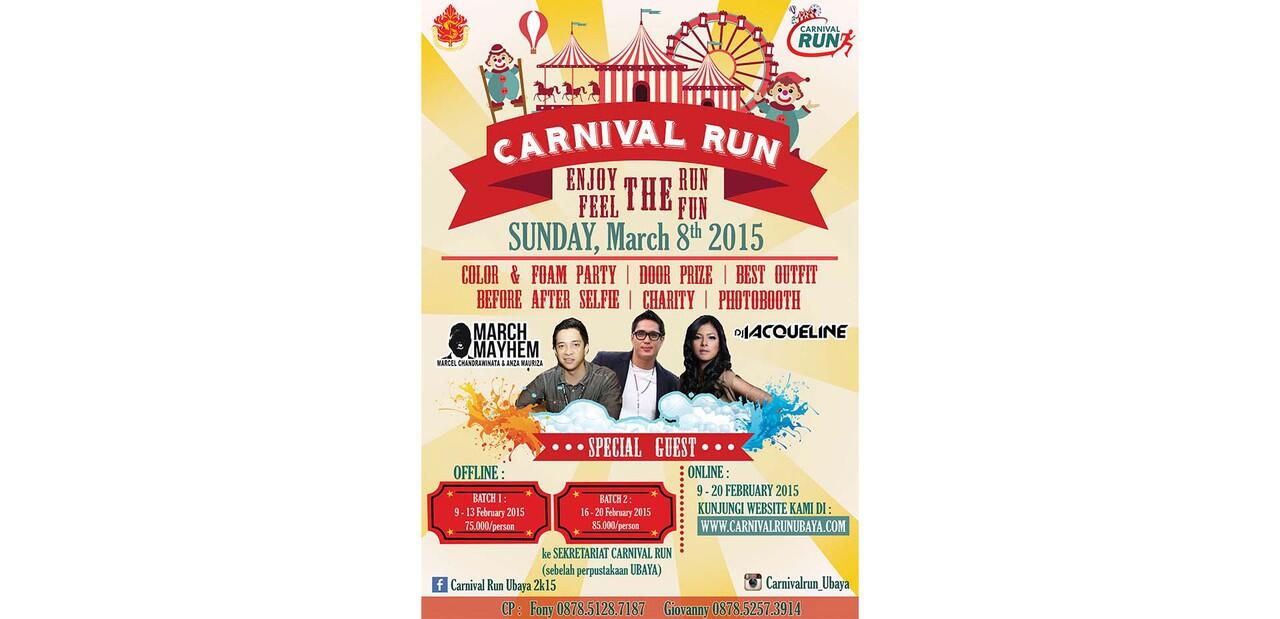 Carnival Run Ubaya (Dalam Rangka Dies Natalis Universitas Surabaya ke-47)