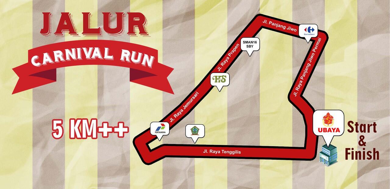 Carnival Run Ubaya (Dalam Rangka Dies Natalis Universitas Surabaya ke-47)